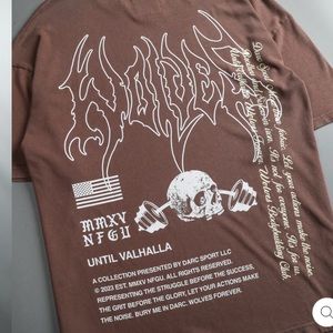 DARC SPORT UNTIL VALHALLA “US VS THEM” NORSE BROWN SHIRT